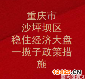 重慶市沙坪壩區(qū)穩(wěn)住經(jīng)濟大盤一攬子政策措施(圖1)
