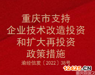 重慶市支持企業技術改造投資和擴大再投資政策措施(圖1)