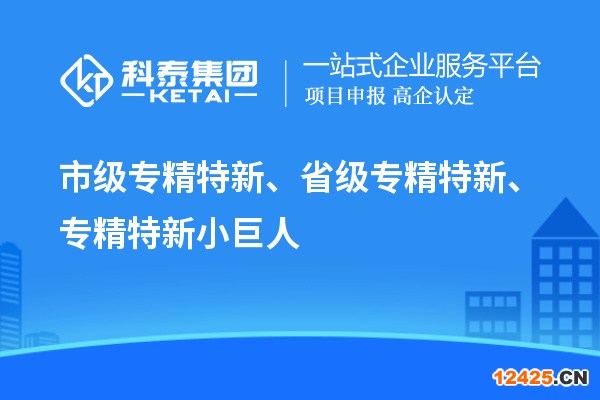 市級專精特新、省級專精特新、專精特新小巨人