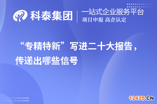 “專精特新”寫進二十大報告，傳遞出哪些信號