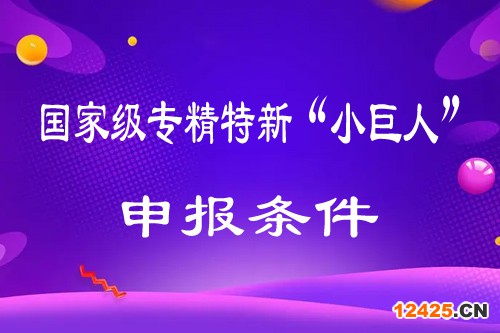 國家級專精特新“小巨人”申報條件