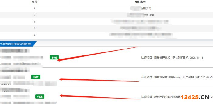 證書有效性狀態等信息