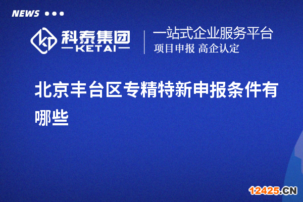 北京豐臺區專精特新申報條件有哪些