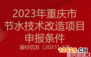 2023年重慶市節(jié)水技術(shù)改造項(xiàng)目申報(bào)條件(圖1)
