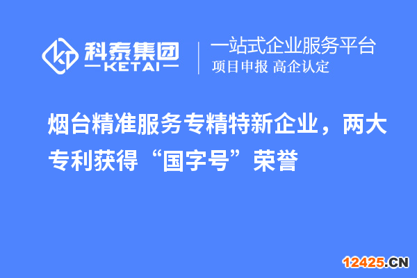煙臺精準服務專精特新企業，兩大專利獲得“國字號”榮譽