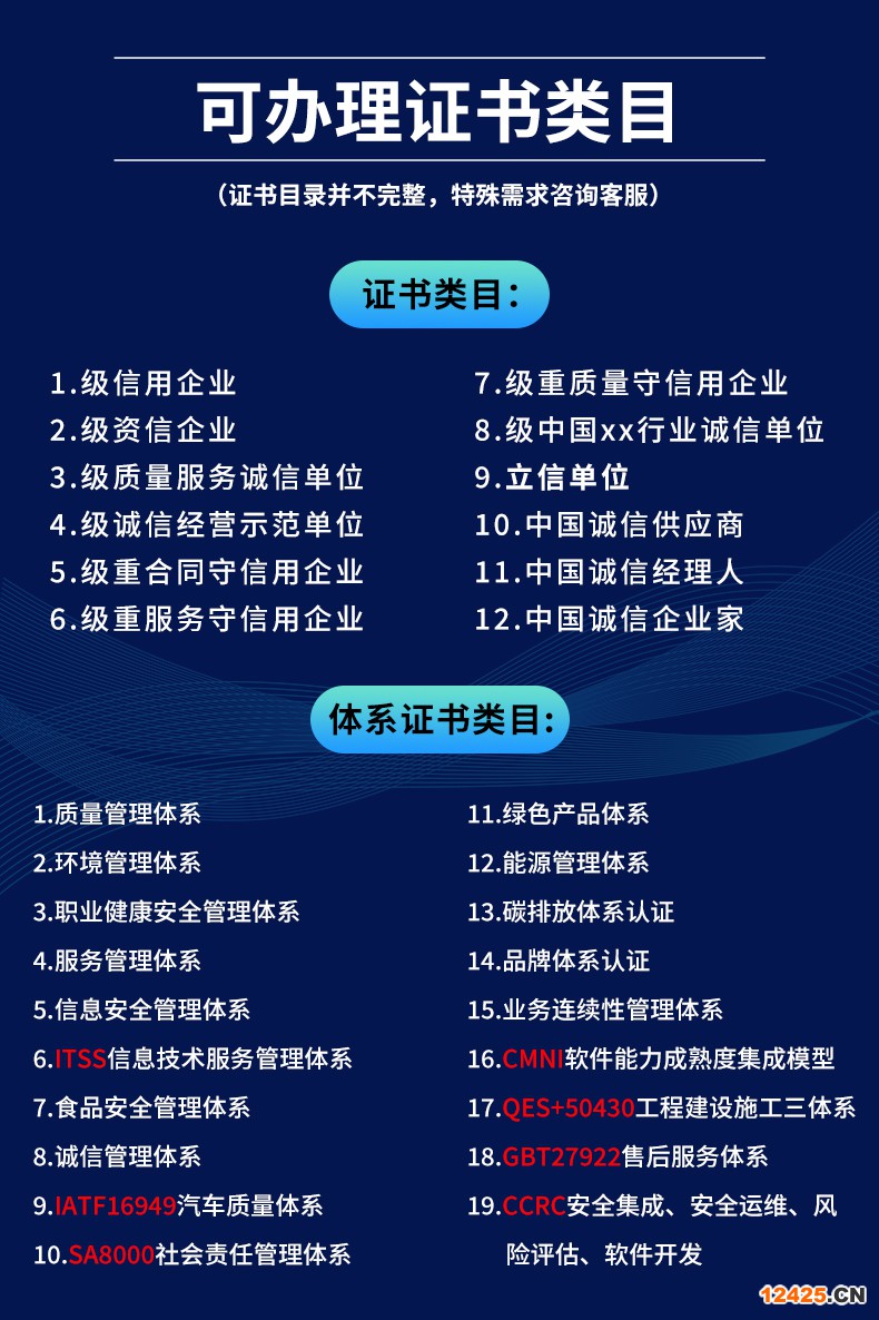 iso9001體系資質認證