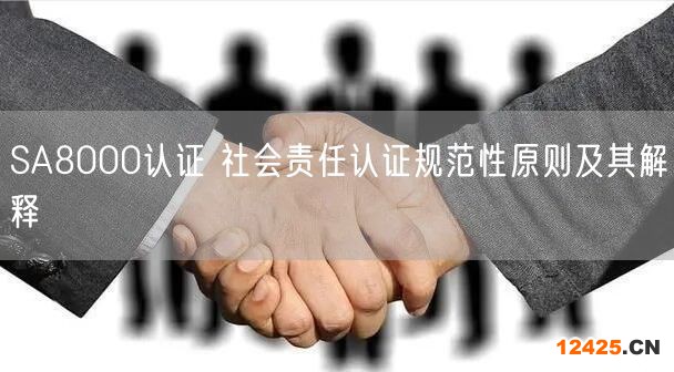 SA8000認證 社會責任認證規范性原則及其解釋(0)