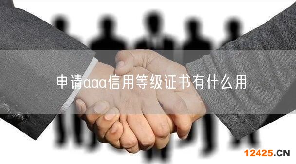 申請(qǐng)aaa信用等級(jí)證書有什么用(10)