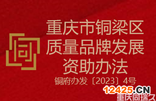 重慶市銅梁區質量品牌發展資助辦法(圖1)