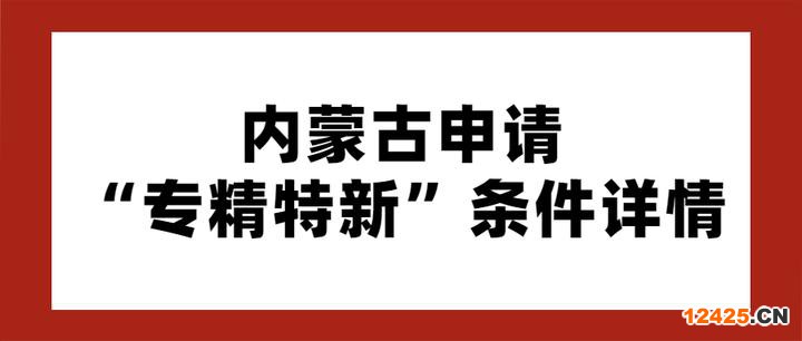 內蒙古申請專精特新條件詳情