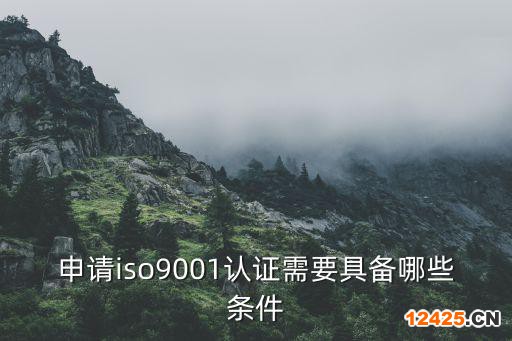 申請iso9001認證需要具備哪些條件