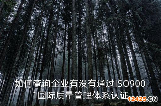 如何查詢企業有沒有通過ISO9001國際質量管理體系認證