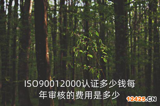 ISO90012000認(rèn)證多少錢每年審核的費(fèi)用是多少
