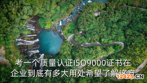 考一個質量認證ISO9000證書在企業到底有多大用處希望了解這方