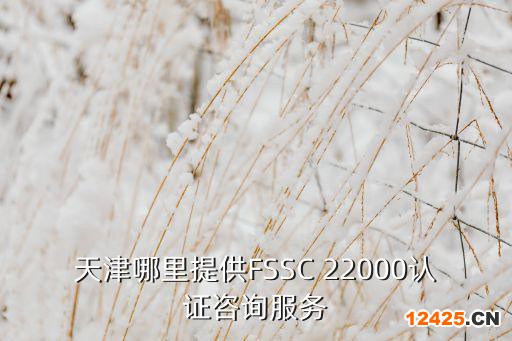天津哪里提供FSSC 22000認證咨詢服務