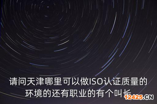 請問天津哪里可以做ISO認證質量的環境的還有職業的有個叫長