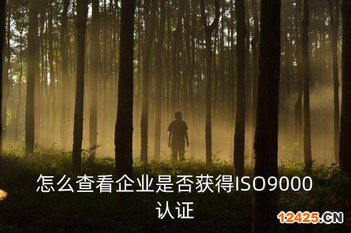 怎么查看企業是否獲得ISO9000認證
