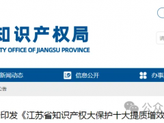 江蘇省知識產權大保護十大提質增效行動方案